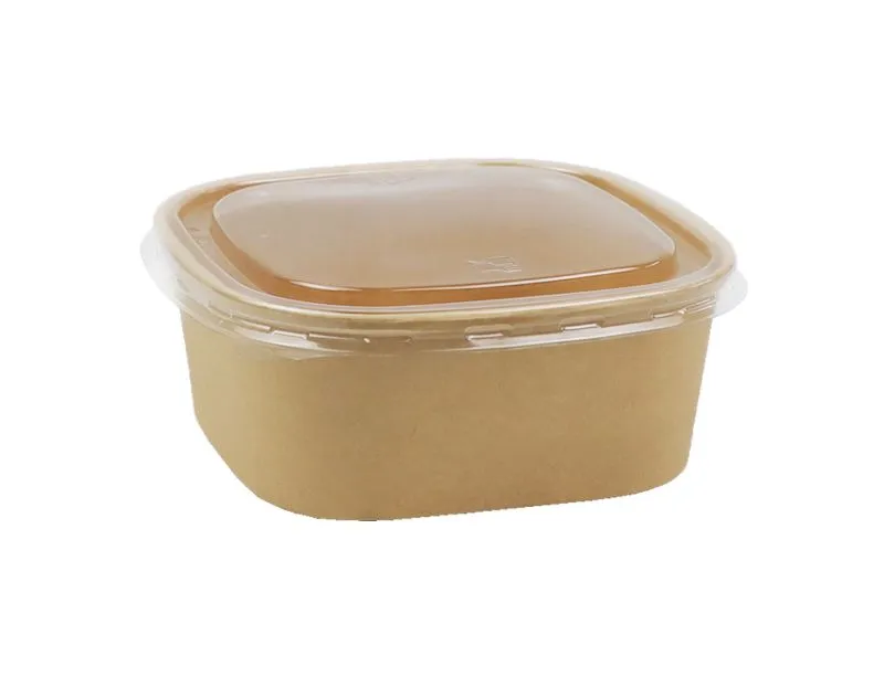 [SKU-050] Kraft bowl 1300ml square(25pieces a pack)