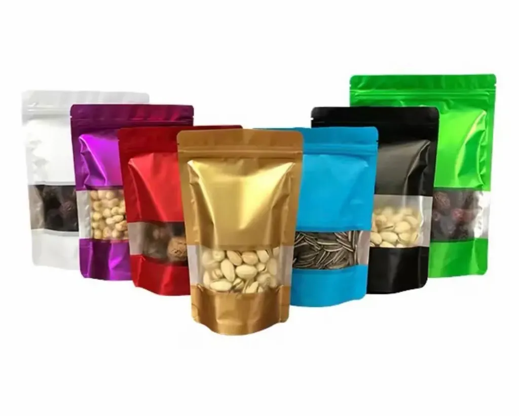 Pouches holographic/open window 10*15